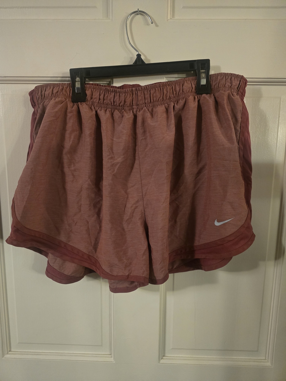 Nike Dri-FIT Women’s Pink Mesh Polyester Gym Shorts Drawstring Size XXL #255